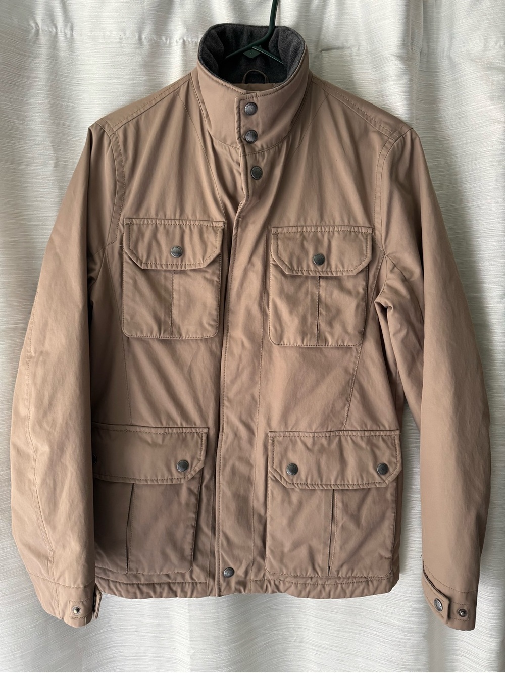 Banana Republic Beige Field Jacket with Grey Contrast Collar